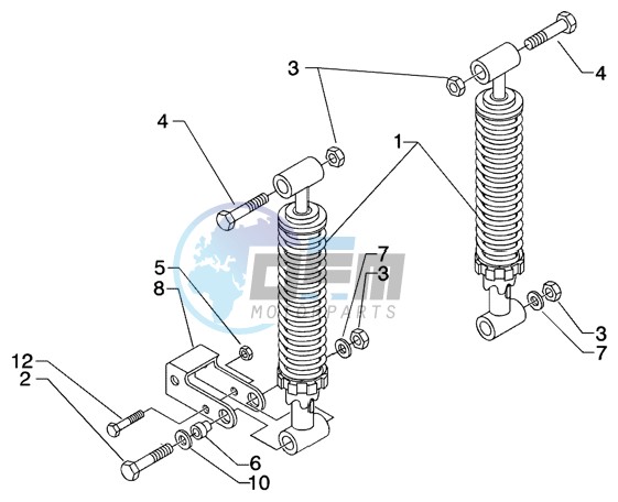 Rear shock absorbers