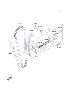 KLX 125 A (A6F) A6F drawing CAM CHAIN_TENSIONER