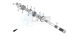 XR70R drawing KICK STARTER SPINDLE