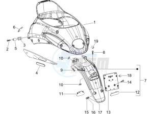 Liberty 50 4t Delivery Single disc drawing Rear cover - Splash guard