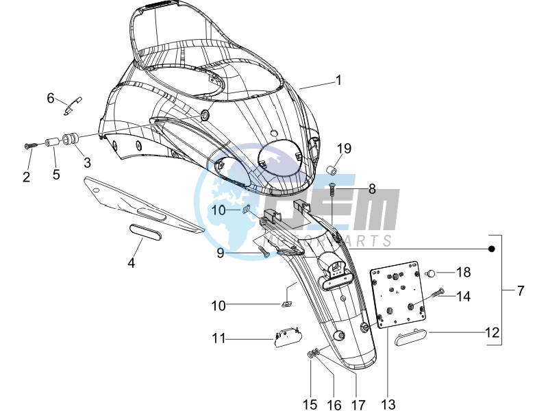 Rear cover - Splash guard