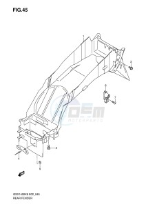 GSX1400 (E2) drawing REAR FENDER