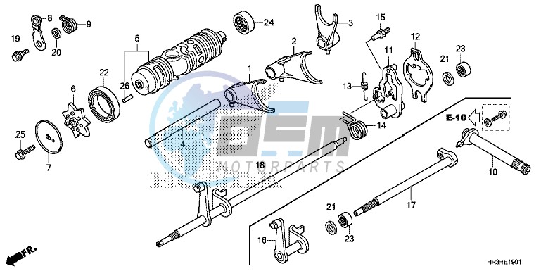 GEARSHIFT FORK (TRX420FE1/FM1/FM2/TE1/TM1)