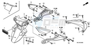 CBR600RR9 UK - (E / MK) drawing REAR FENDER