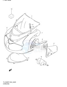 TL1000R (E2) drawing COWLING BODY (MODEL K2)