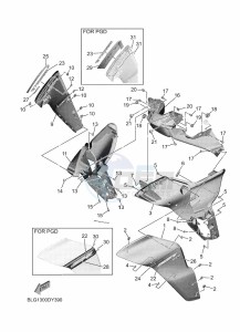 TRACER 9 GT+ MTT890D-K (BLG1) drawing COWLING