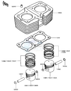 KZ 440 B (B1) drawing CYLINDER_PISTONS -- 81 B2- -