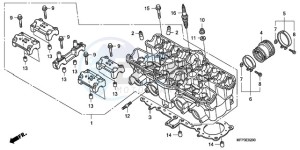 CB1300SA9 Australia - (U / ABS BCT MME TWO) drawing CYLINDER HEAD