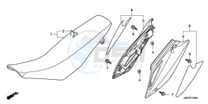 CRF150RB9 Europe Direct - (ED / T19 2ED) drawing SEAT/SIDE COVER