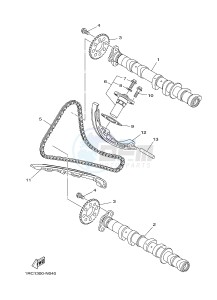 MT09A MT-09 ABS 900 (2DR4 2DR5) drawing CAMSHAFT & CHAIN