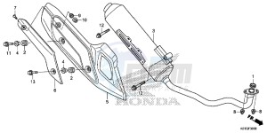 SH125G SH125S UK - (E) drawing EXHAUST MUFFLER