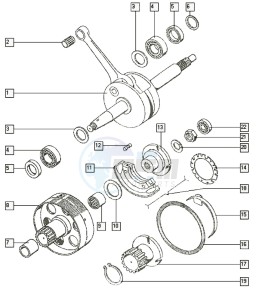 STANDARD_24-45kmh_T-X 50 T-X drawing Crankshaft-cluth