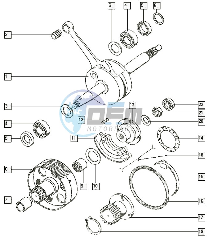 Crankshaft-cluth