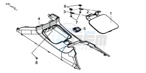 MAXSYM 400 EFI drawing MAINTENANCE COVER