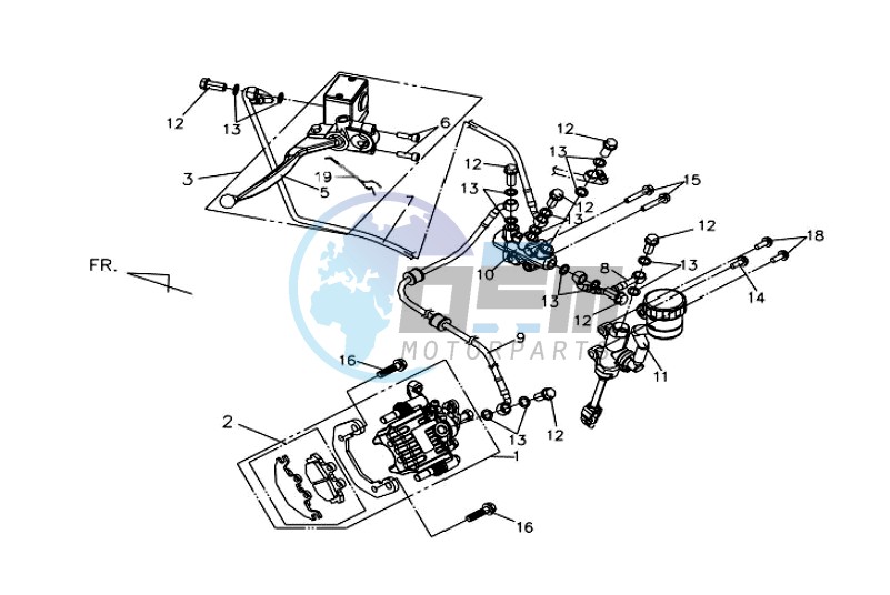 REAR BRAKE CALIPER / BRAKE MOUNT