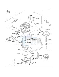 KLX 250 H [KLX250S] (H6F-H7F) H6F drawing CARBURETOR