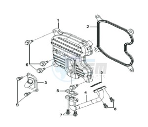 GTS 250 EURO 3 drawing CYLINDER HEAD COVER