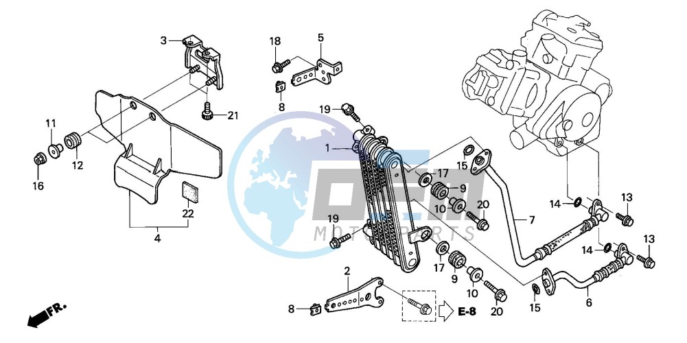 OIL COOLER (VTR1000SP2/3/ 4/5/6)