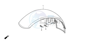 VT600C drawing FRONT FENDER