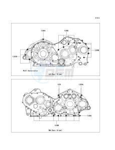 VN 2000 H [VULCAN 2000 CLASSIC] (8F-9F) 0H9F drawing CRANKCASE BOLT PATTERN