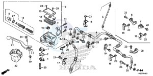 TRX500FAE TRX500FA Europe Direct - (ED) drawing FRONT BRAKE MASTER CYLINDER