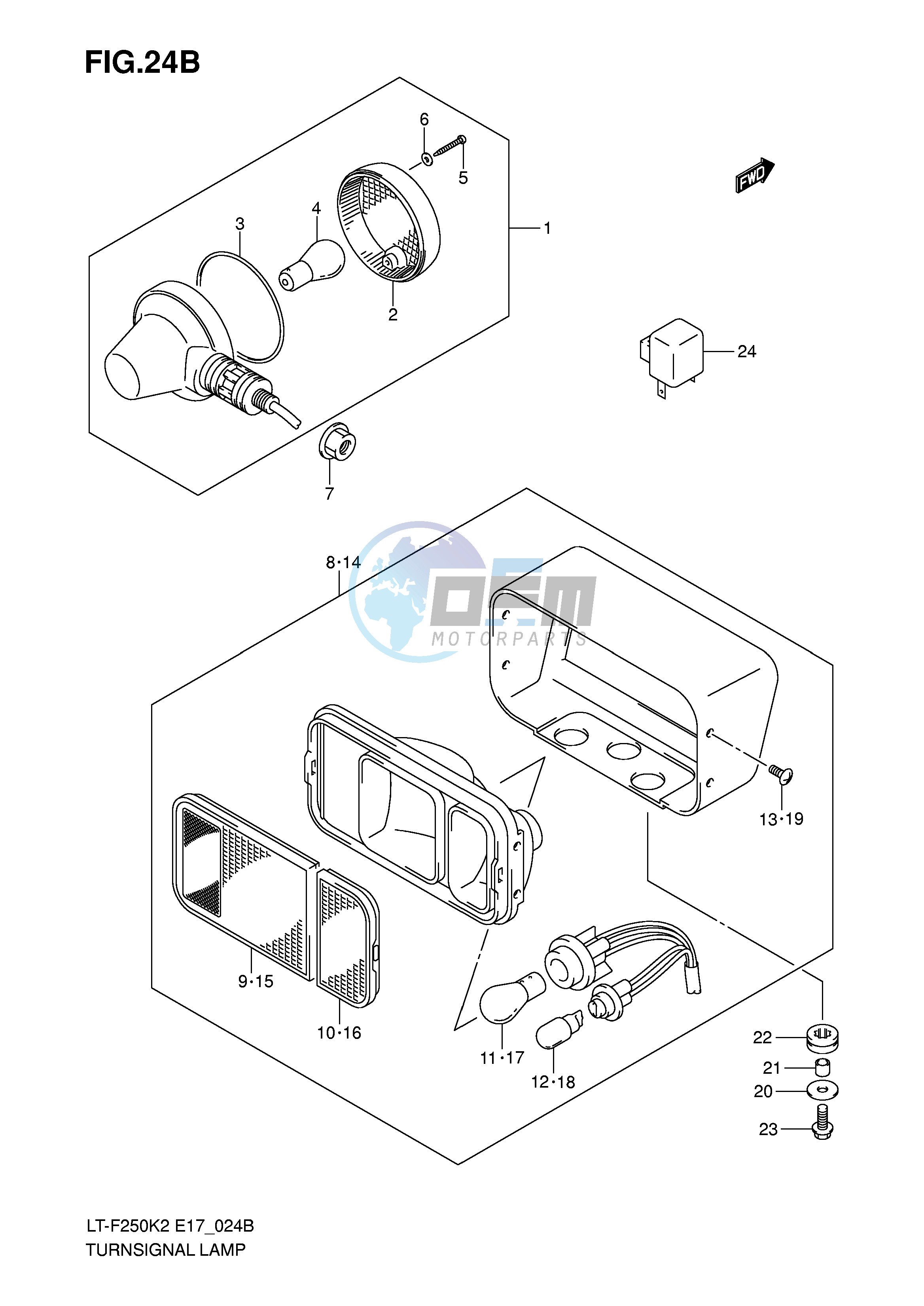 TURNSIGNAL LAMP (LT-F250K6 E4)