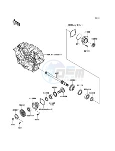 KVF650_4X4 KVF650FCF EU drawing Front Bevel Gear