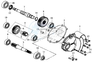 JOYRIDE 125 E2 drawing MISSION COVER COUNTER SHAFT