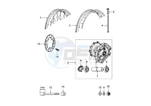 XPS SM - 50 cc drawing FRONT WHEEL