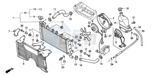 CBR600F drawing RADIATOR