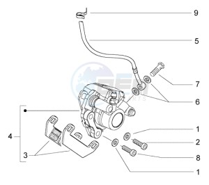 NRG 50 power DT drawing Front brake caliper