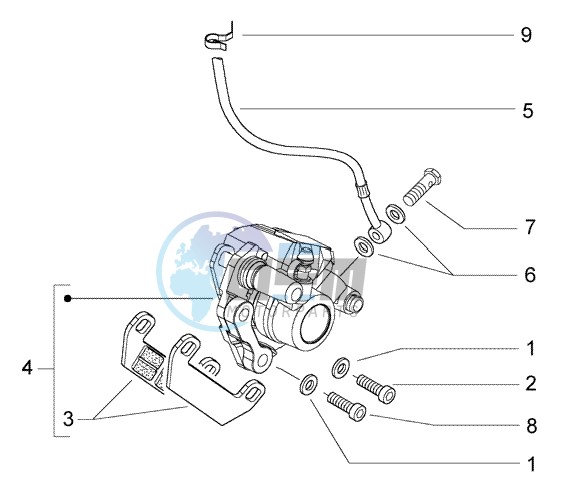 Front brake caliper