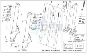 RSV 2 1000 drawing Front fork II