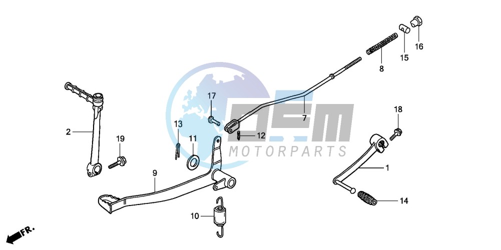 BRAKE PEDAL/ KICK STARTER ARM