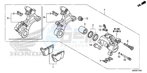 CBR1000SAG CBR1000 ED drawing REAR BRAKE CALIPER