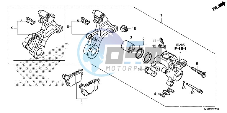 REAR BRAKE CALIPER