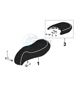 DJANGO 125 SY EVASION drawing SADDLE