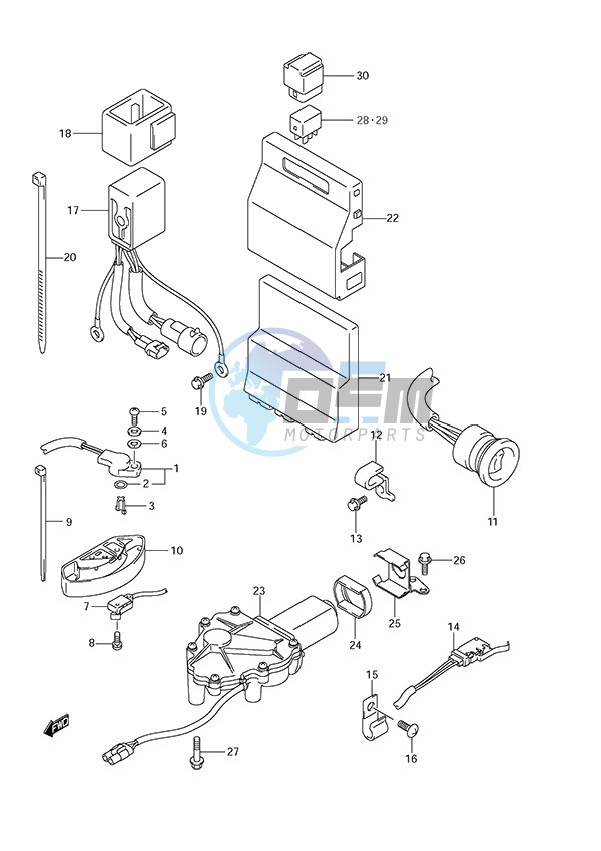 PTT Switch/Engine Control Unit