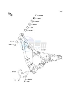 KMX 125 A [KMX 125] (A12-A14) [KMX 125] drawing FRAME