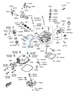 BRUTE FORCE 300 KVF300CHF EU drawing Cylinder Head