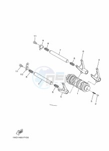 YZF320-A YZF-R3 (B7P3) drawing SHIFT CAM & FORK