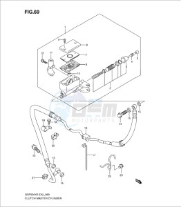 GSF650/S drawing CLUTCH MASTER CYLINDER (GSF650K9/AK9/UK9/UAK9/L0/AL0/UL0/UAL0)