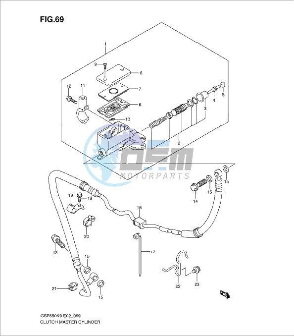 CLUTCH MASTER CYLINDER (GSF650K9/AK9/UK9/UAK9/L0/AL0/UL0/UAL0)