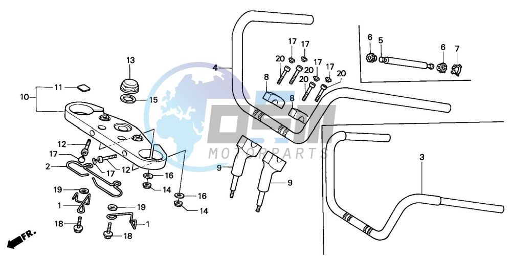 HANDLE PIPE/TOP BRIDGE (VT1100C)