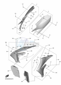 YZ250F (BSB2) drawing SIDE COVER