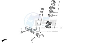 CBF500A drawing STEERING STEM