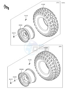 MULE PRO-DX KAF1000EJF EU drawing Tires