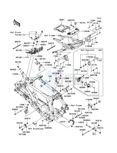 KFX450R KSF450BDF EU drawing Frame Fittings