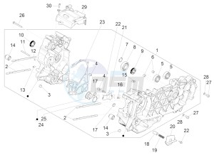 GTS 125 4T E4 ABS (EMEA) EU, GB) drawing Crankcase