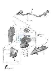 YZF690 YZF-R7 (BEB4) drawing HEADLIGHT